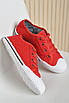 Кеди дитячі червоного кольору текстиль 163245T Безкоштовна доставка, фото 2