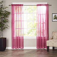60 x 84inch Hot Pink Роскошные прозрачные шторы Elegant Comfort, шторы для обработки окон с карманом для