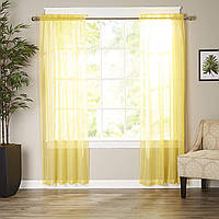 40 x 84inch Neon Yellow Роскошные прозрачные шторы Elegant Comfort, шторы для обработки окон с карманом д