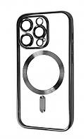 Противоударный прозрачный чехол с линзами и магнитом MagSafe iPhone 14 Pro Max Черный Black