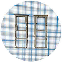 Тримач SIM карти Samsung Galaxy A20s A207F, A30s A307, A50s A507F, A70s A707F білий на 2 SIM + Micro SD