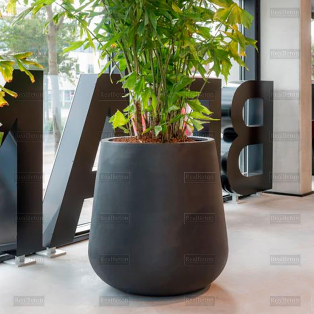 Вазон бетонний Ліана В500мм х Д510мм сірий, фото 1