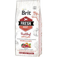 Сухой корм для щенков крупных пород Brit Fresh Beef with Pumpkin Puppy Large 12 кг