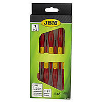 Набір викруток з електричною ізоляцією плоских та хрестоподібних JBM (7 шт) 52519