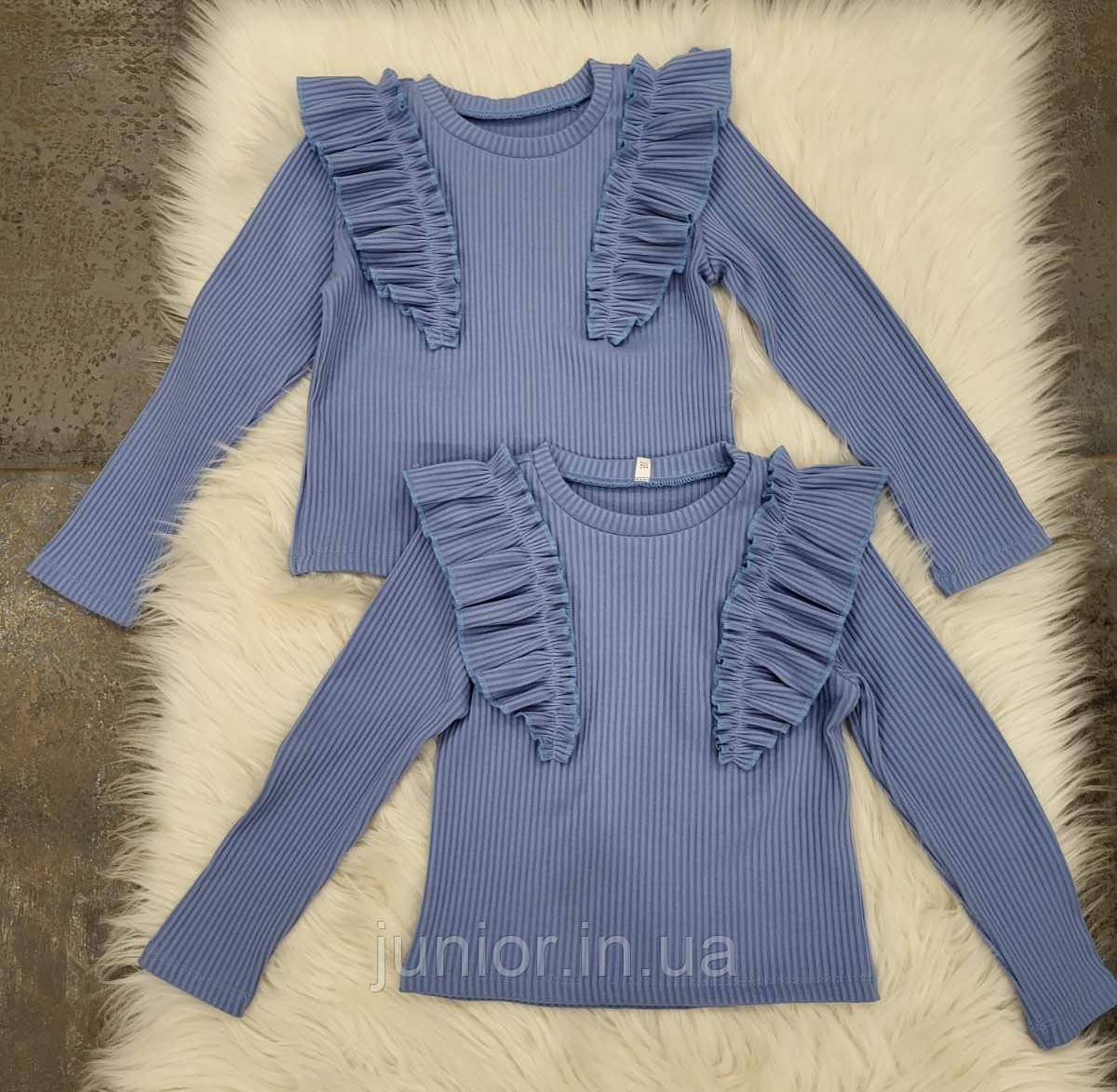Блуза з крильцями рубчик для дівчинки  (116-134р), фото 1