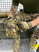 Перчатки тактические полнопалые M-Pact мультикам Перчатки M-Pact с дышащими вставками TrekDry