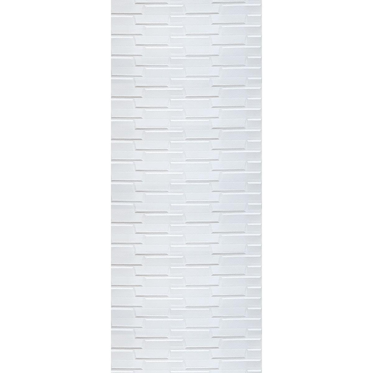 Самоклеющаяся декоративная 3D панель белая кладка в рулоне 19.6 м 19600x700x5мм, фото 1