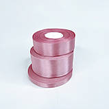 Стрічка атласна, 4 см, запорошена троянда, 23 м - рулон, фото 4