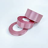 Стрічка атласна, 4 см, запорошена троянда, 23 м - рулон, фото 3