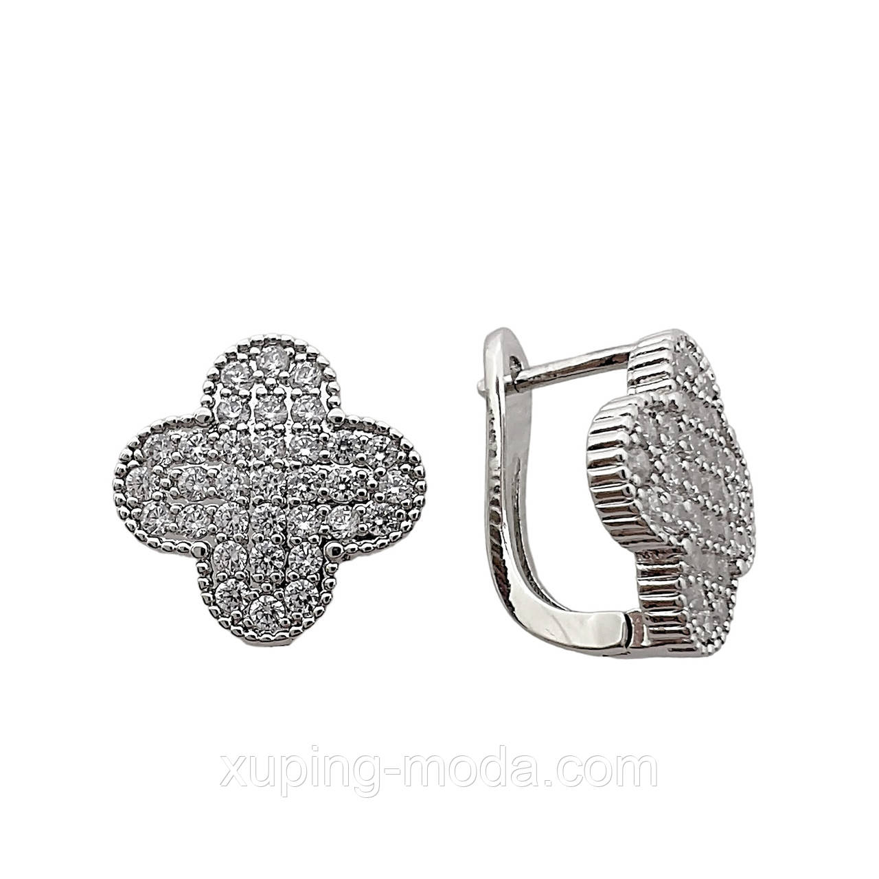 Брендові сережки конюшина. 13 мм, фото 1