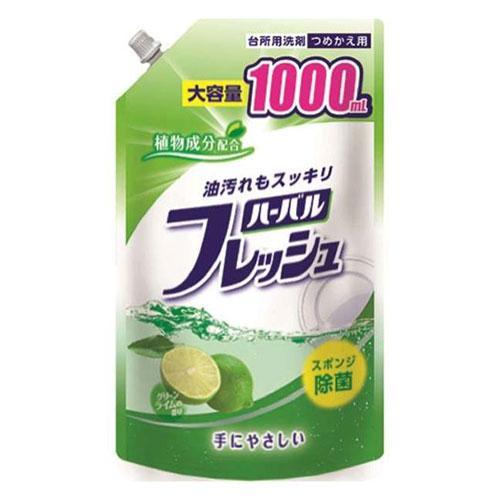 Mitsuei Herbal Fresh Lime Refill Extra Large гель для миття посуду, овочів, фруктів, аромат Лайм,1000 мл
