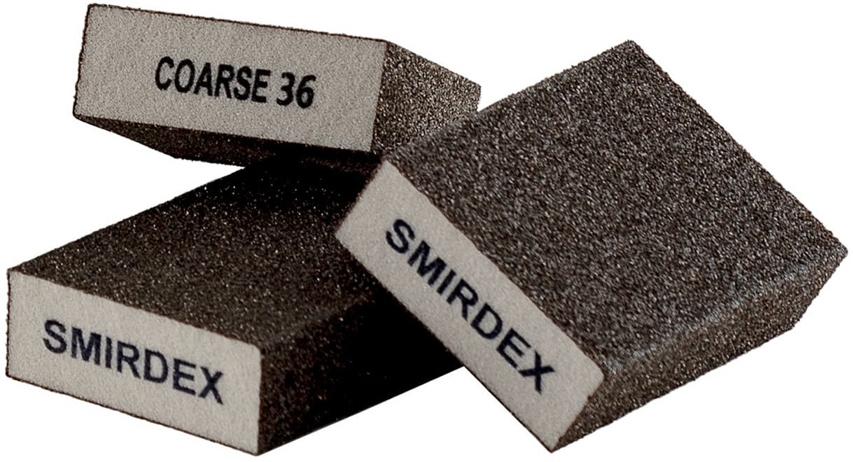 Абразивна шліфувальна губка Smirdex 4-стороння, 100 х 70 х 25 мм, Надтонка Very Fine, фото 1