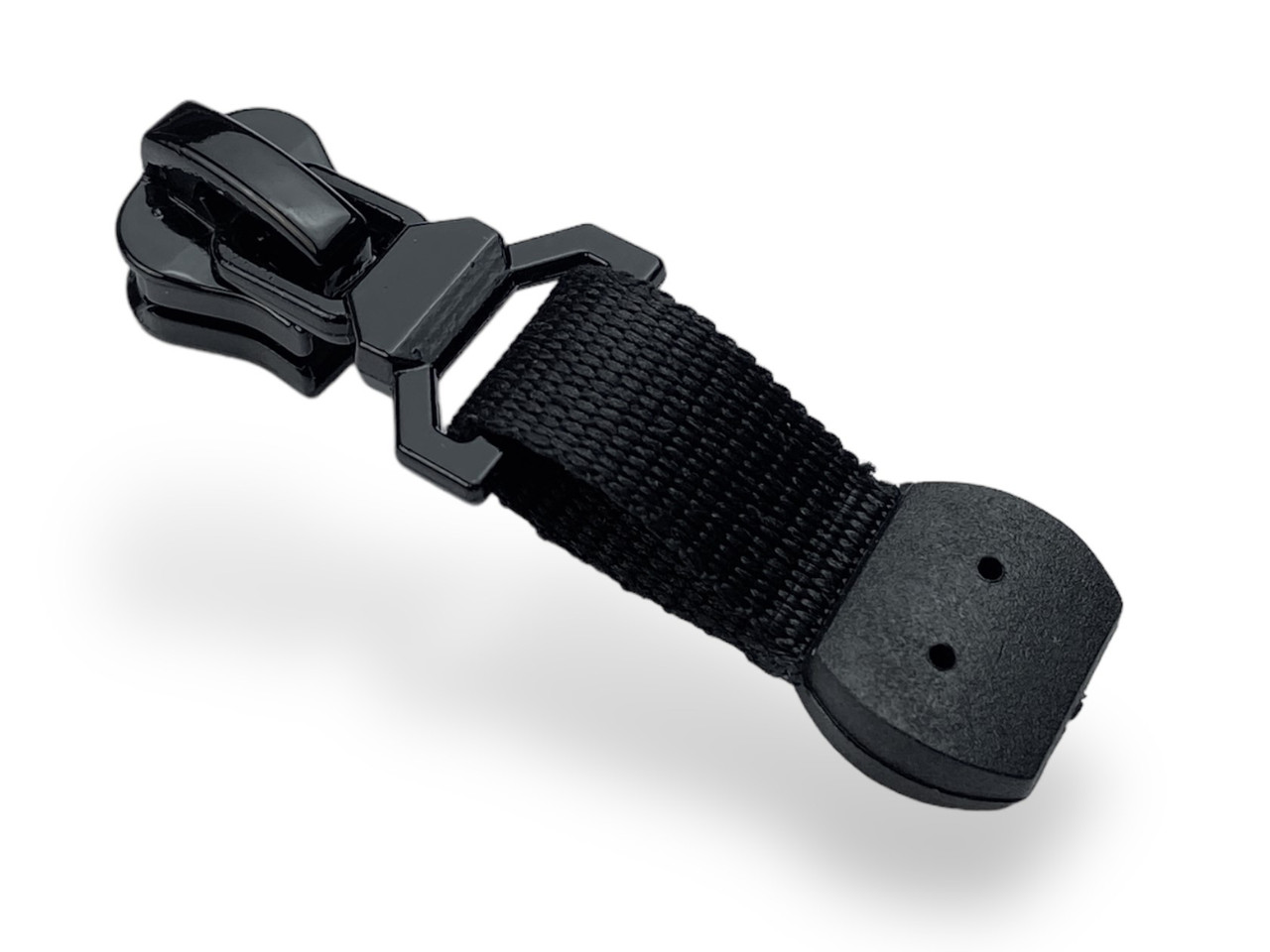 Бігунок No5 для металевої блискавки з фіксатором НН-5564 чорний, фото 1