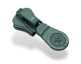 Бігунок No8 для тракторної блискавки з фіксатором 3910 хакі