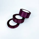 Стрічка атласна, 2,5 см, "оксамитова слива", 23 м - рулон, фото 3