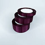 Стрічка атласна, 2,5 см, "оксамитова слива", 23 м - рулон, фото 4