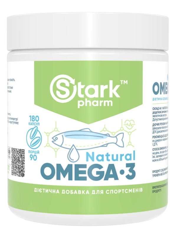 Natural Fish Oil Omega 3 Stark Pharm 180 caps