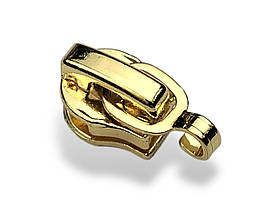 Бігунок для спіральної блискавки No5 золото 123