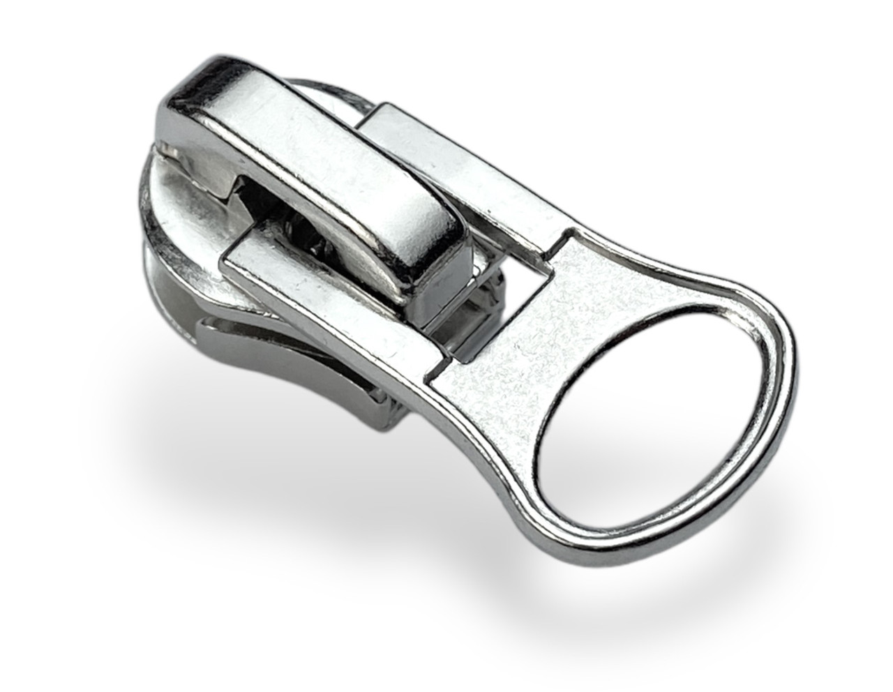 Бігунок для спіральної блискавки No8 N81T Зворотний колір нікель, фото 1