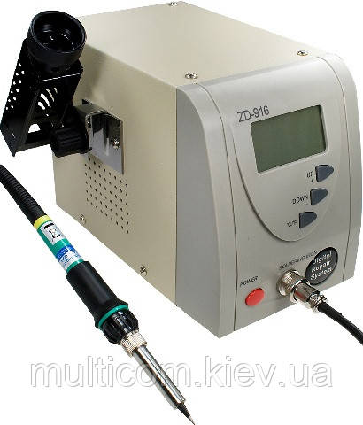 13-00-013. Паяльна станція ZD-916, з дисплеєм, 60W, 160-480°C, фото 1