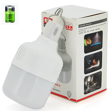 Лампочка з вбудованим акумулятором світлодіодна підвісна Led лампа зарядка USB аварійне освітлення XO 1200mAh 3.2Вт