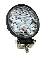 Светодиодная круглая LED фара рабочая 27W (3вт*9ламп)