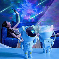 Лазерный ночник-проектор звездного неба Galaxy Star Projector Starry Sky Night Light Astronaut Lamp