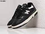 Чоловічі кросівки New Balance 550 Black/White, фото 2