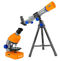 Микроскоп оптический для детей Bresser Junior 40x-640x + Телескоп 40/400 (8850900)