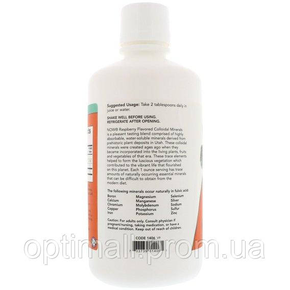 Мультиминеральный комплекс NOW Foods Colloidal Minerals Liquid 946 ml 32 servings Natural R OP, код: 7693363 - фото 3 - id-p1922721967