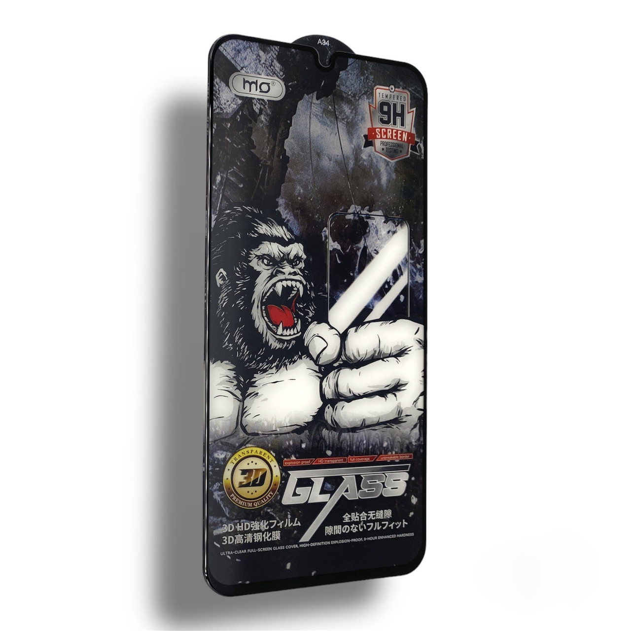 Захисне скло DK Full Glue 3D MO King Kong для Samsung Galaxy A34 (A346) (black)