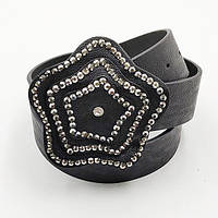 Пояс, чорний колір, сірі стрази, ширина 32 мм 27_6_76
