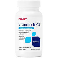 Вітамін B для спорту GNC Vitamin B-12 1000 mcg 90 Veg Caplets TO, код: 7520300