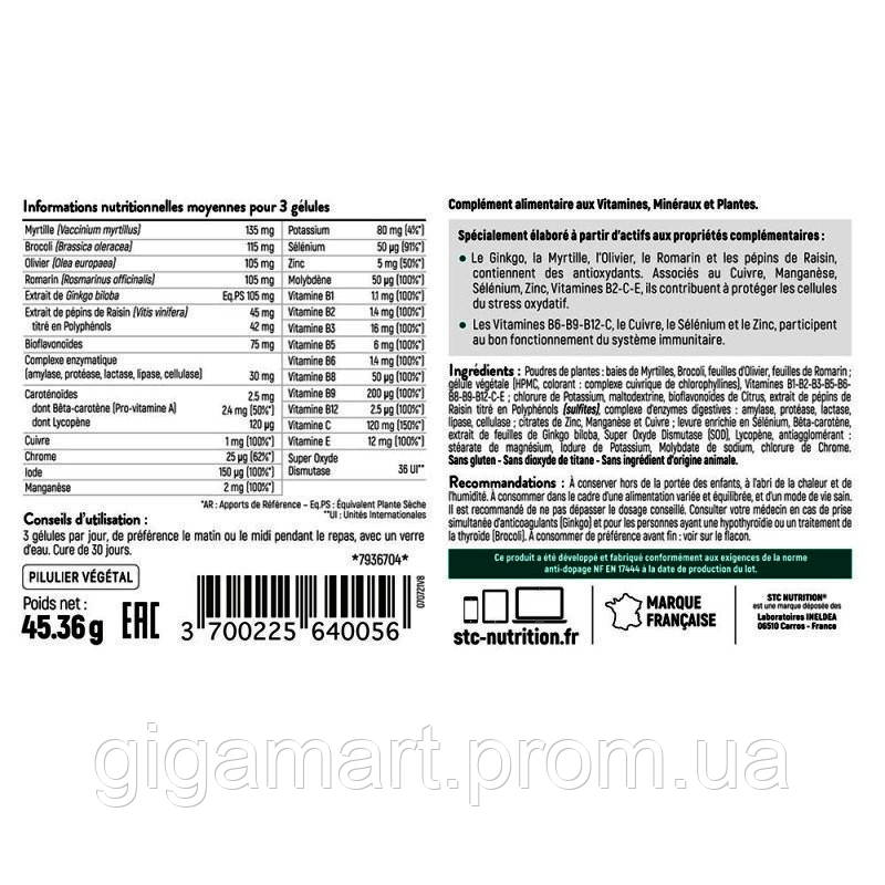 Витаминно-минеральный комплекс STC NUTRITION 33 VITAMINES ANTIOXYDANTS® 90 Caps GI, код: 7813235 - фото 2 - id-p1922743920