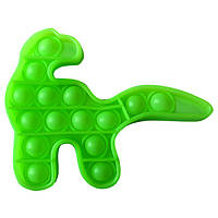 Игрушка антистресс Pop It Люминесцентный Зелёный Динозавр TO, код: 6691375