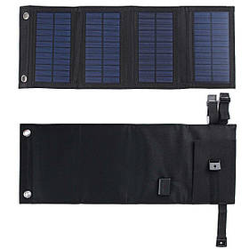 Сонячна панель складна портативна 15ВТ Power solar Fsp-105 (Чорний) (Акція)