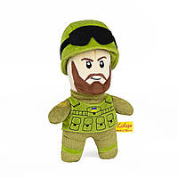Мягкая игрушка KidsQo солдат ВСУ с бородой 25см (KD704) AM, код: 7725235