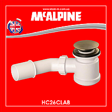 Сифон для душового піддону з механізмом "клік-клак" HC26CLAB McAlpine, колір - антична латунь