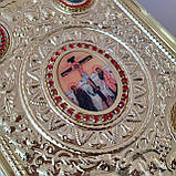 Святе Євангеліє в металевому окладі з декором, українська мова, 36*27см, фото 8