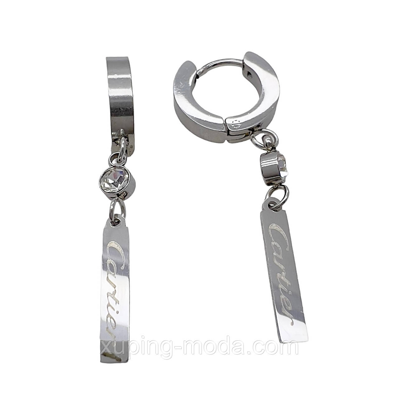 Сережки гарні. 40x3 мм. Stainless steel, фото 1