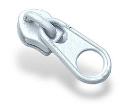 Бігунок для спіральної блискавки No3 колір білий 19265