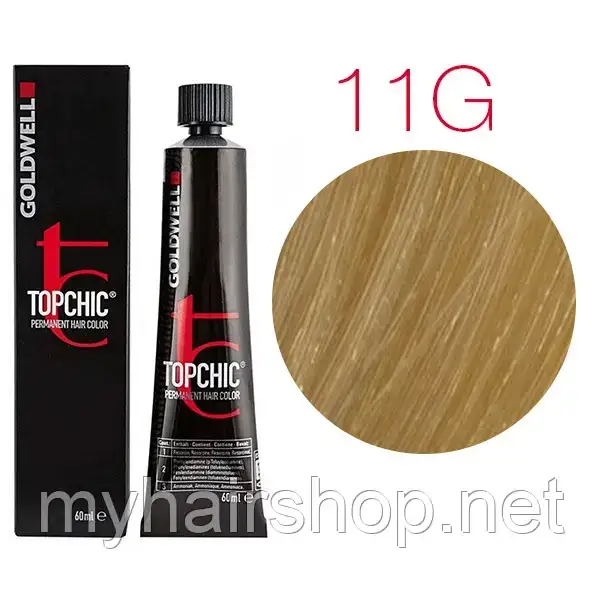 Фарба для волосся Goldwell Topchic 60 мл 11G (світлий золотистий блондин)