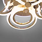 Світлодіодна люстра 175 Вт з підсвічуванням основи та пультом д/к колір каркасу золотий D-A9133/8G LED 3color dimmer, фото 3