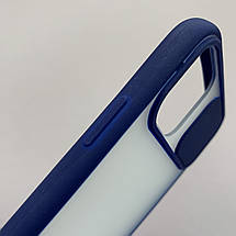 Чохол для Apple iPhone 11 Pro Max матовий із закритою камерою чохол на айфон 11 про макс темно-синій cur, фото 3