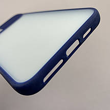 Чохол для Apple iPhone 11 Pro Max матовий із закритою камерою чохол на айфон 11 про макс темно-синій cur, фото 4