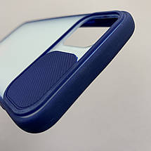 Чохол для Apple iPhone 11 Pro Max матовий із закритою камерою чохол на айфон 11 про макс темно-синій cur, фото 5