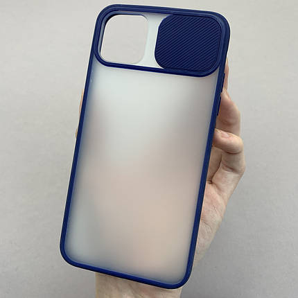 Чохол для Apple iPhone 11 Pro Max матовий із закритою камерою чохол на айфон 11 про макс темно-синій cur, фото 1