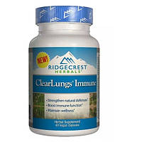 Комплекс для профилактики дыхательной системы RidgeCrest Herbals Clear Lungs Immune 60 Veg Ca GI, код: 7519003