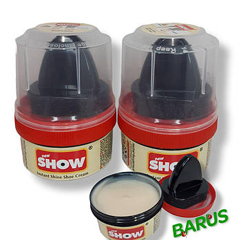 Крем-блиск SHOW для взуття безкольоровий з натурального воску 50 мл