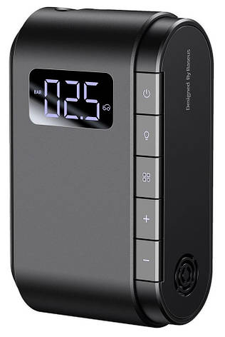 Автомобільний насос компресор Baseus Dynamic Eye Inflator Pump CRCQB03-01 Чорний, фото 1